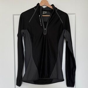 NWOT Second Skin Black and Gray Quarter-Zip Pullover